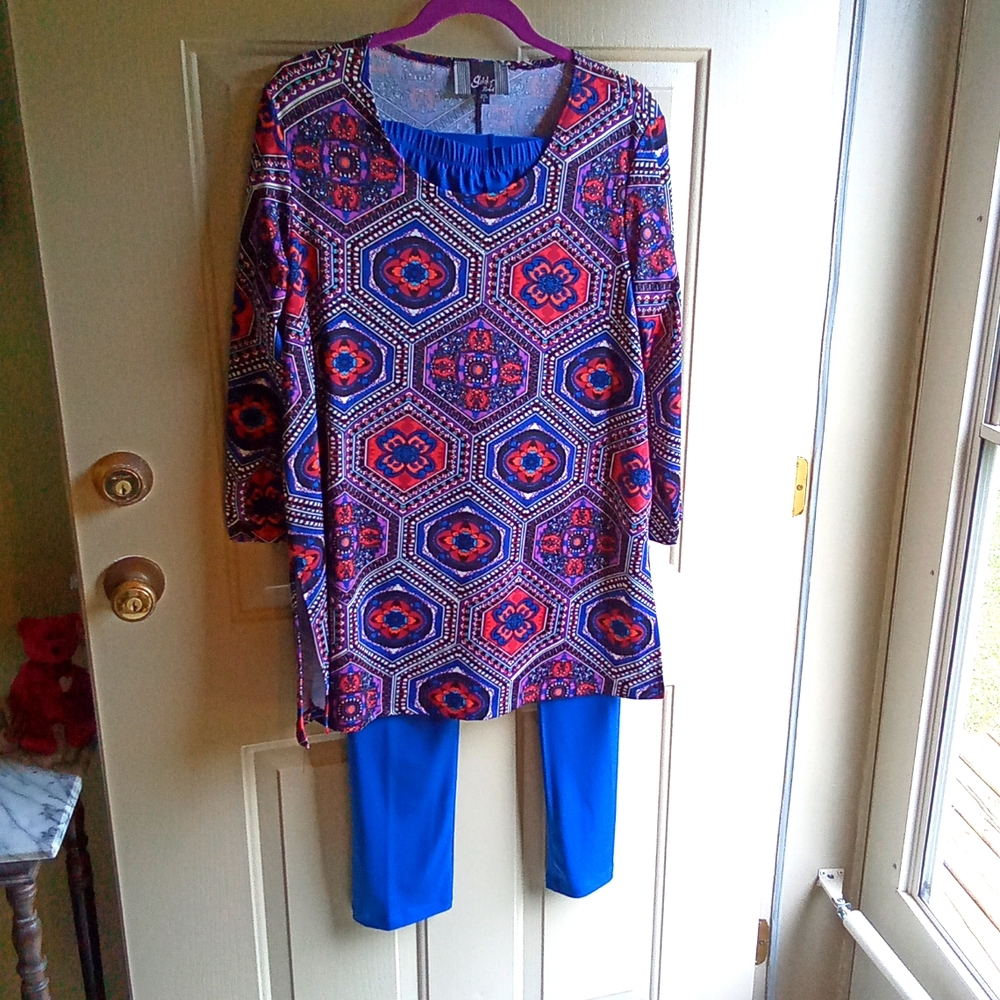 2 Piece Slinky Brand Pant Set, NWOT